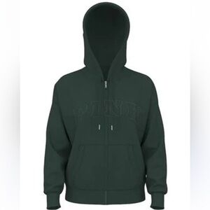 NEW PINK CAMPUS FLEECE FULL ZIP HOODIE SIZE: XL